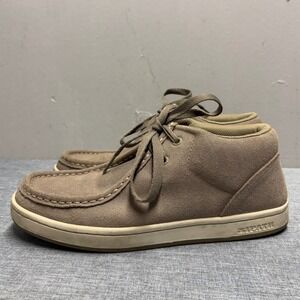 IPATH Cat Skate Shoes Mens 8.5 Tan Suede 21008NAC 001 Y2K Moc Toe Sneakers